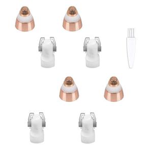 img 4 attached to Rose Gold Replacement Heads for Finishing Touch Flawless Facial Hair Removal Tool - Smooth Finish for Women (4 Pcs)