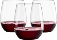 🍷 premium 20oz stemless plastic wine glasses - unbreakable & recyclable, set of 12 logo