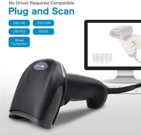 img 3 attached to 🔍 NETUM USB 2.0 Wired Handheld 1D Laser Barcode Scanner for POS Mobile Payment, PC, Laptop - Compatible with Windows, Mac OS, and Computers