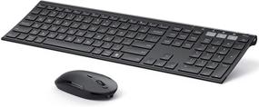 img 4 attached to 🔌 Bluetooth Keyboard and Mouse Combo: Multi-Device Rechargeable Wireless, Dual-Mode (Bluetooth 4.0 + USB) for Windows/Mac/iOS/Android