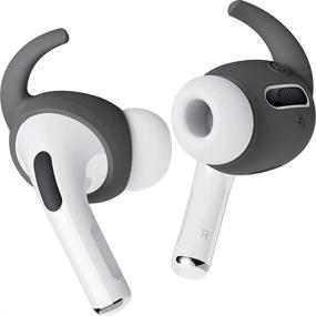 img 4 attached to 🎧 наушники elago 4 Пары крючков для Airpods Pro - надежная посадка, улучшенное качество звука, точная вырезка [4 Пары: 2 Больших + 2 Маленьких] [Зарегистрированный патент США] (Темно-серый)