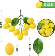 leshabayer artificial lemon bunch: realistic simulation fake fruit string for home kitchen décor (pack of 6) logo