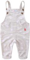 👖 unisex littlespring little overalls: boys' clothing in trendy overalls logo