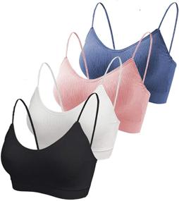 img 4 attached to 👙 KCDDUMK Seamless Cami Bras: Comfortable & Stylish Women's Clothing & Lingerie for Sleep & Lounge
