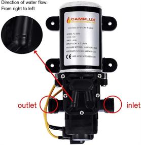 img 3 attached to 🚐 Camplux 12V Water Pump: High-Pressure DC 65PSI, 1.6GPM 6LPM Diaphragm Pump for Caravan RV Marine Fishing Boat
