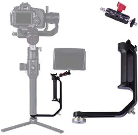 img 4 attached to 🔧 Enhance Your Gimbal Experience with DF DIGITALFOTO Universal L Bracket Handle Gimbal Accessories – Compatible with DJI Ronin S/SC, Zhiyun Crane V2/M/2, Moza Air 2, and More!