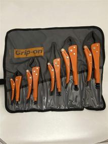 img 1 attached to Зафиксируйте свою задачу с помощью Grip-On 500: 5-кусочный набор зажимных кусачек в удобном рулонном мешочке.