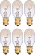6 pack of simba lighting t6.5 15w replacement bulbs for himalayan salt rock and basket, scentsy wax warmer, night light, mini tube shape, 120v, e12 candelabra base, dimmable, 2700k warm white logo