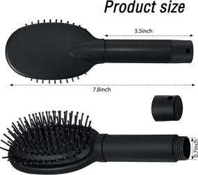 img 3 attached to Black Diversion Safe Hair Brush: Secret Container for Money, Cash, Keys, Pills & Jewelry - Travel & Home Hideaway Comb