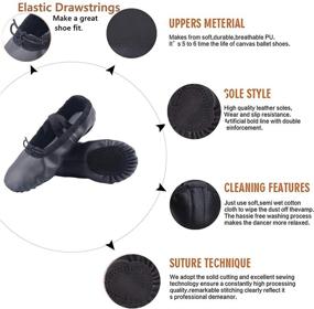 img 1 attached to 👟 Nexete Leather Split Sole Slipper Toddler Girls' Shoes and Athletic: Comfort, Style, and Durability in One!