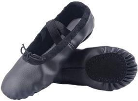 img 4 attached to 👟 Nexete Leather Split Sole Slipper Toddler Girls' Shoes and Athletic: Comfort, Style, and Durability in One!