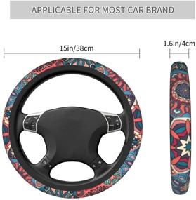 img 1 attached to Boho Steering Wheel Cover