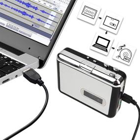 img 3 attached to 🎧 Портативный кассетный конвертер MIUONO Walkman - Преобразует ленты в MP3 / WAV / CD через USB, совместим с ПК, ноутбуками и многим другим
