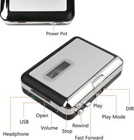 img 2 attached to 🎧 Портативный кассетный конвертер MIUONO Walkman - Преобразует ленты в MP3 / WAV / CD через USB, совместим с ПК, ноутбуками и многим другим