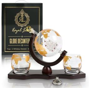 img 4 attached to 🌍 Exquisite Gold Globe Whiskey Decanter Glasses: Elevate Your Spirits in Style