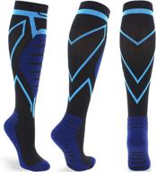 🧦 keskale graduated compression socks for men & women, 20-30 mmhg knee high support stockings with cushioning, ideal for medical and athletic use logo