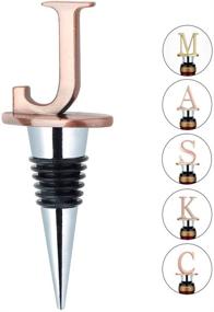 img 4 attached to 🍾 Stainless Steel Letter Wine Stopper - Silicone Reusable Wine and Beverage Bottle Stopper, Ideal for Bar, Kitchen, Holiday Party, Wedding, Preserve Wine Freshness (J)