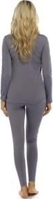 img 1 attached to 👚 Women's Fleece-Lined Thermal Underwear Set: Soft Base Layer Long Johns Top and Bottoms