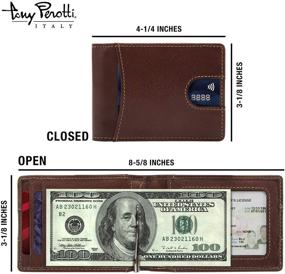 img 3 attached to Blocking Bifold Credit Italian Leather Men's Accessories for Wallets, Card Cases & Money Organizers