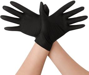 img 2 attached to 🧤 Latex-Free Nitrile Disposable Gloves in Large Size – 100 Count for Safety, Household Cleaning, and Working