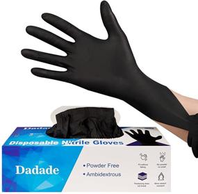 img 3 attached to 🧤 Latex-Free Nitrile Disposable Gloves in Large Size – 100 Count for Safety, Household Cleaning, and Working