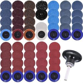 img 4 attached to 🌀 SIQUK 60 Pcs Sanding Discs Set - Quick Change Discs for Surface Prep, Strip, Grind, Polish, Finish - 2 inches with 1/4 inch Tray Holder - Rust and Paint Removal Kit