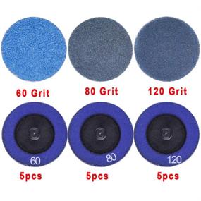 img 1 attached to 🌀 SIQUK 60 Pcs Sanding Discs Set - Quick Change Discs for Surface Prep, Strip, Grind, Polish, Finish - 2 inches with 1/4 inch Tray Holder - Rust and Paint Removal Kit