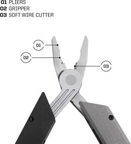 img 1 attached to 🔧 SOG Multitool with Hex Driver Set - Baton Q4 EDC Multi Tool Kit: Pliers, Knife, Torx & Hex Screwdriver with 12 Bits (ID1031-CP)