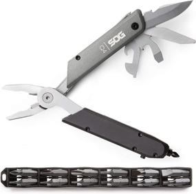 img 4 attached to 🔧 SOG Multitool with Hex Driver Set - Baton Q4 EDC Multi Tool Kit: Pliers, Knife, Torx & Hex Screwdriver with 12 Bits (ID1031-CP)