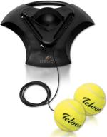 enhance your tennis skills with the tennis training self trainer pro – includes 2 balls, 2 elastic cords, and weighted base for effective sports training logo