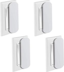 img 4 attached to MvToe Magnetic Switch and Outlet Cover - Light Switch Guards for Modern Flat Switches and Toggle Switches, Ideal for Sabbath, Home, and Office Use (4 Pack)