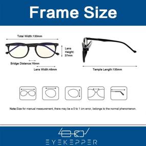 img 1 attached to 👓 Eyekepper Blue Light Filter Glasses: Vintage Small Frame Eyeglasses for Women and Men - Provide Glare Blocking and Protect from Computer Screen Glare - Black