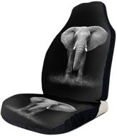 🐘 african elephant print car seat cover front seats full set of 2 vehicle seat protector – fits cars, sedans, trucks, suvs, vans logo