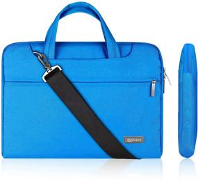 img 4 attached to 💼 Qishare Laptop Case Shoulder Bag - 11.6 12 inch Multi-functional Sleeve for Microsoft Surface Pro, Macbook Air - Blue