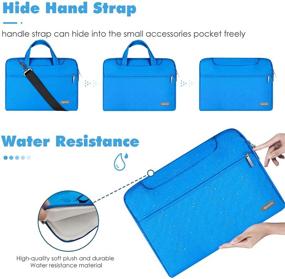 img 1 attached to 💼 Qishare Laptop Case Shoulder Bag - 11.6 12 inch Multi-functional Sleeve for Microsoft Surface Pro, Macbook Air - Blue
