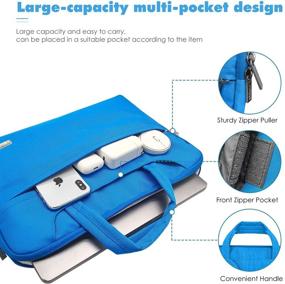 img 2 attached to 💼 Qishare Laptop Case Shoulder Bag - 11.6 12 inch Multi-functional Sleeve for Microsoft Surface Pro, Macbook Air - Blue