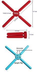 img 3 attached to 🔘 Convenient Kitchen Foldable Silicone Trivets - Expandable Collapsible Solutions