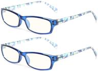 👓 protect your eyes with 2 pair computer glasses - anti-blue glasses - blue light blocking reading glasses for women logo