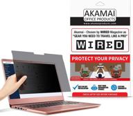 🖥️ privacy screen protector for akamai 15 inch surface book 2 and 3 computer (16:9) - removable edge-to-edge glass - blue light filter - anti-glare laptop screen protector logo