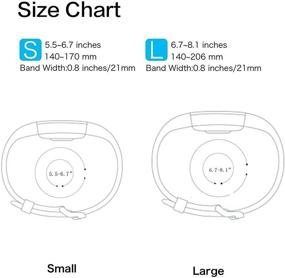 img 1 attached to 📱 Планшеты Baaletc: Премиум-силиконовые запасные браслеты для умных часов Fitbit Charge 2 - Классический дизайн для женщин и мужчин, доступные в малом и большом размерах