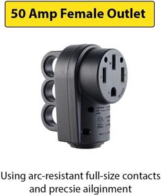 img 3 attached to 🔌 Enhanced Heavy Duty RV Replacement Receptacle Plug Adapter (50 Amp Female) with Easy-Grip Handle for RV, Motorhome, Camper, Trailer, Boats