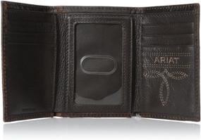 img 1 attached to 👨 Ariat Men's Rowdy Tri Fold Brown Wallet: Sleek and Durable Essential for Everyday Use