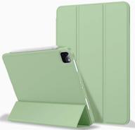 📱 zryxal ipad pro 11 case 2020 (2nd generation) with pencil holder - premium protective cover in matcha green - auto sleep/wake - soft tpu back - compatible with 2020/2018 ipad pro 11 logo