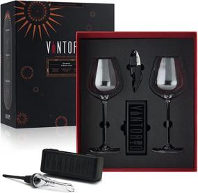 img 4 attached to 🍷 Wine Lovers' Essential Set: Vintorio Wine Glass, Aerator, and Corkscrew - Enhance Your Wine Experience with Open, Decant, and Enjoy