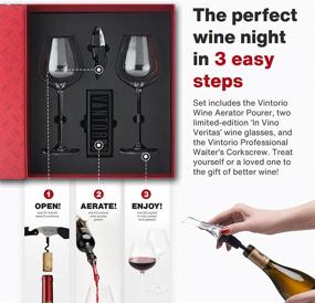 img 3 attached to 🍷 Wine Lovers' Essential Set: Vintorio Wine Glass, Aerator, and Corkscrew - Enhance Your Wine Experience with Open, Decant, and Enjoy