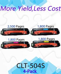 img 3 attached to 🖨️ EasyPrint Compatible Toner Cartridge Replacement for Samsung 504S CLT-504S – Works with CLP-415N, CLP-470, CLP-475, CLX-4195, 4195N, SL-C1810W, 1860FW Printers | 4-Pack (Black, Cyan, Magenta, Yellow)