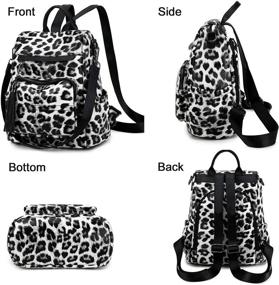 img 3 attached to Backpack Leopard Shoulder Daypack Leopard Brown Women's Handbags & Wallets