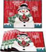 yawall christmas placemats embroidered decoration logo