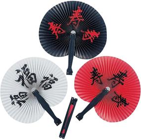 img 1 attached to 🎎 Vibrant Chinese Character Fans: Fun Express Party Supplies - Favors - Set of 12 Fans