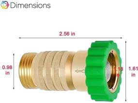 img 1 attached to 💧 Lead-Free Brass Inline Water Pressure Reducer 3/4" Connector for RV - High Flow, Protect Water Lines, Pump, Appliances - Maintain 50-55 psi